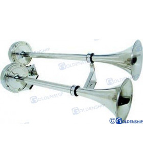 TWIN ELECTRIC HORN SS 18-1/2" 24V
