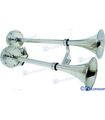 TWIN ELECTRIC HORN SS 18-1/2" 24V