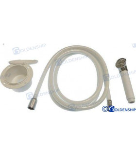 SHOWER WITH CHROMED HEAD SHOWER RIGID