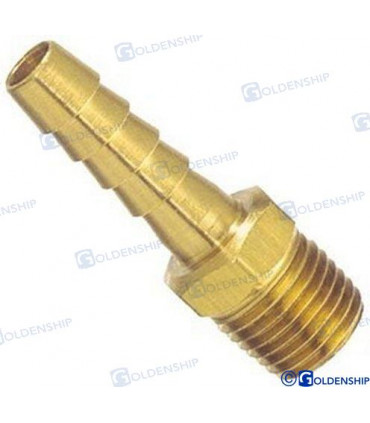 BRASS HOSE ADAP. MALE  3/8" - 10MM