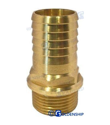 BRASS MALE HOSE CONNECTOR 1" X 32 MM