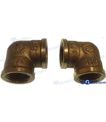 BRASS ELBOW H/H 3/8" (2)