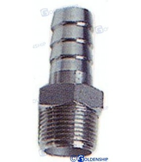 MALE HOSE ADAPTOR 1" 30mm INOX