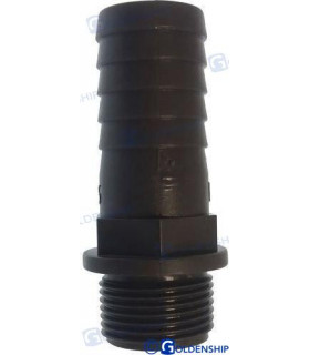 POLYPROPYLENE MALE HOSE CONNECTOR 1 1/2-
