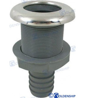 NYLON/STAINLESS THRUHULL   1-1/4"