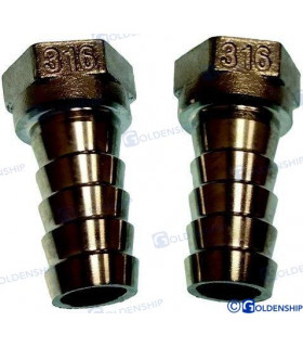 FEMALE NIPPLE AISI 316  3/8 - 15 (2)