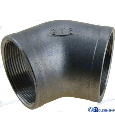 45º ELBOW BANDED  AISI 316   1"