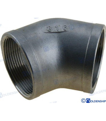 45º ELBOW BANDED  AISI 316  1-1/4