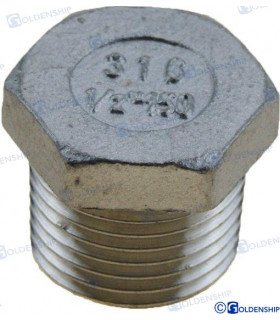HEX HEAD PLUG  AISI 316   1"