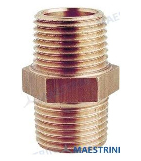 DOUBLE SCREW NIPPLE BRONZE 3"