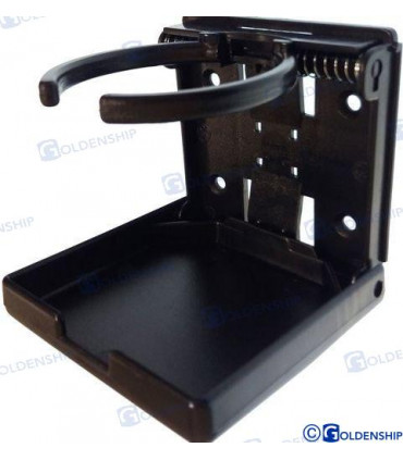 DRINK HOLDER, PLASTIC FRONT OPENING BLAC