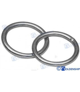 ROUND RING S.S BRIGHT POL 8X40 (PACK 2)