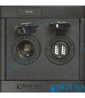 PANEL 360 DC 12V SOCKET DUAL USB CHARGER