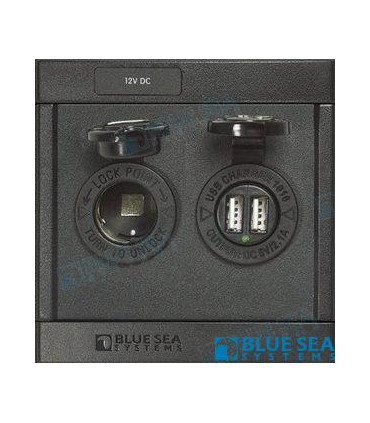 PANEL 360 DC 12V SOCKET DUAL USB CHARGER