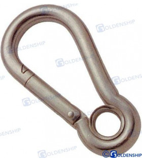 SPRING HOOK W/EYELET 5X50 MM (PACK 25)