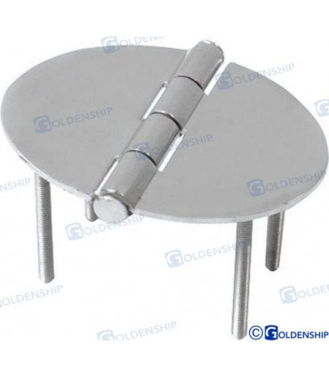 4 BOLTS INOX HINGE 51X35