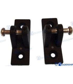 NYLON DECK HINGE BLACK  (PAIR)