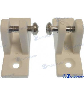 90º DECK HINGE NYLON WHITE (PACK 2)