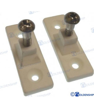 DECK HINGE PLATE NYLON WHITE (PACK 2)