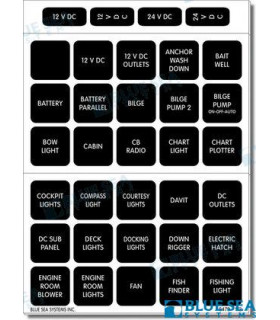 LABEL KIT DC H2O 60 SQUARE BLACK