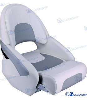 SEAT PLASTIC SHELL WHITE/GREY