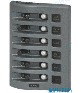 PANEL WD 12VDC CLB 6 POS GRAY
