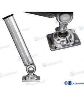 CHROMED BRASS "CLICK" ROD HOLDER 360º