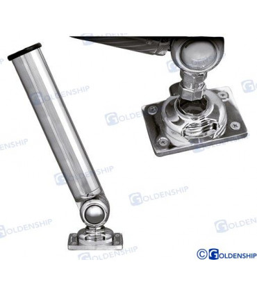 CHROMED BRASS "CLICK" ROD HOLDER 360º