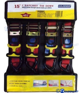 RATCHET TIE 1" - RED - 4,5 M (4)