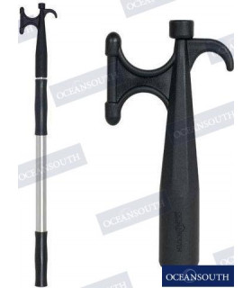 BOAT HOOK TELESCOPIC WHITE ALU 2.20M