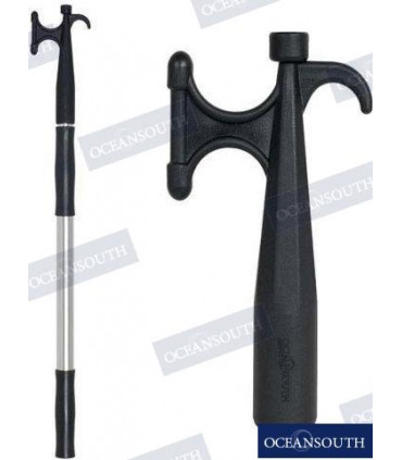 BOAT HOOK TELESCOPIC WHITE ALU 2.20M
