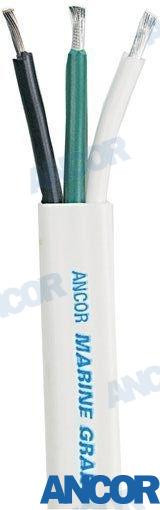 100'  Triplex Cable 14/3 AWG (3x2mm²) Wh