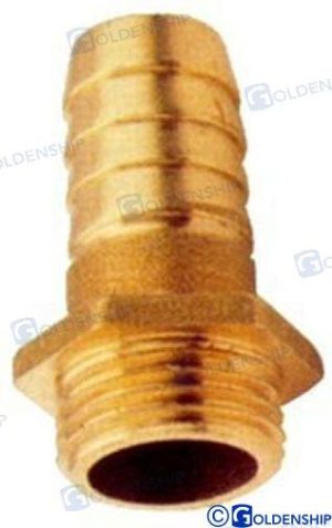 BRASS HOSE ADAP MALE 1/4" - 8MM (2)