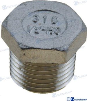 HEX HEAD PLUG AISI 316 1/2