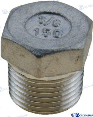 HEX HEAD PLUG AISI 316 3/4