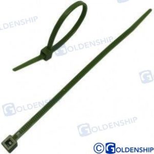 NYLON CABLE TIE 250X4,8 GREEN (100)