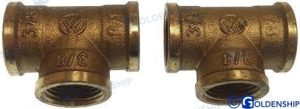 "T" BRASS H/H/H  3/8" (2)