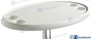 TABLE OVAL WHITE 762 x 457 mm