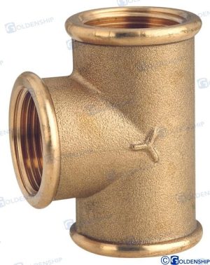 TEE 1''1/2 F.F.F. BRASS CR